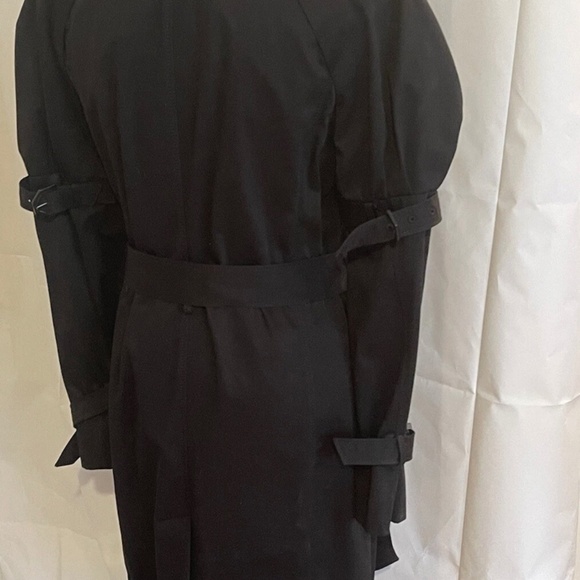 NWT! RUNWAY! Viktor & Rolf Buckled Trench Coat  Size IT 42 BLACK  Italy - Picture 10 of 15